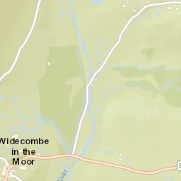 B3387, Dartmoor National Park, Newton Abbot Street Map