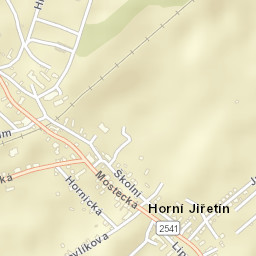 Horní Jiřetín Street Map