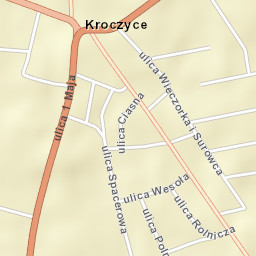 Kroczyce Street Map