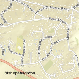 Bishopsteignton Street Map