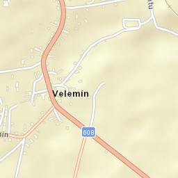 Velemín Street Map