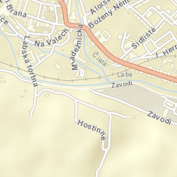 Hostinné Street Map