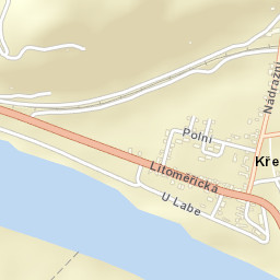 Křešice Street Map
