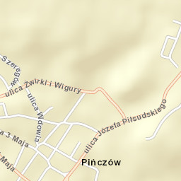 Pińczów Street Map
