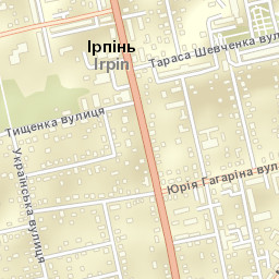 Irpins’ka Mis’krada Street Map