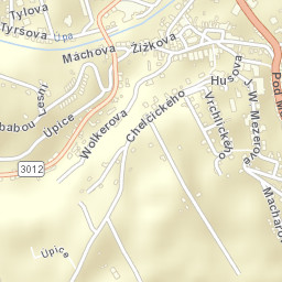 Úpice Street Map