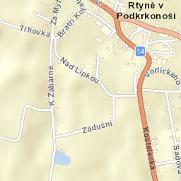 Rtyně v Podkrkonoší Street Map