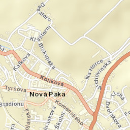 Nová Paka Street Map