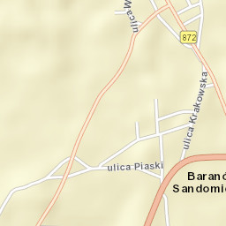 Baranów Sandomierski Street Map
