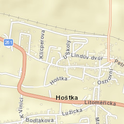 Hošťka Street Map