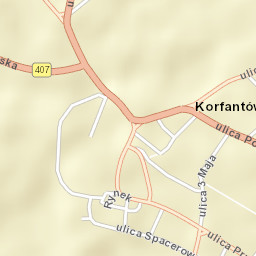 Korfantów Street Map