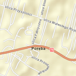 Poręba Street Map