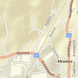 Hronov Street Map