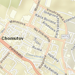 Chomutov Street Map