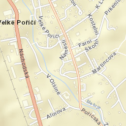 Velké Poříčí Street Map