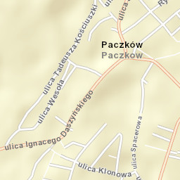 Paczków Street Map