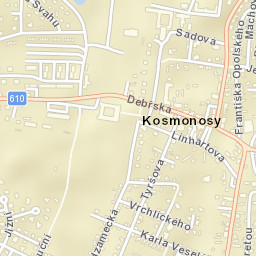 Kosmonosy Street Map