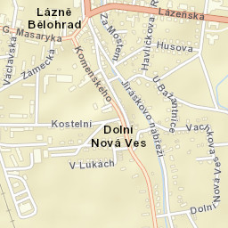 Lázně Bělohrad Street Map
