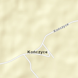 Kończyce Street Map