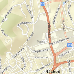 Okres Náchod Street Map
