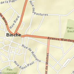 Binche Street Map