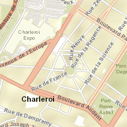 Charleroi Street Map
