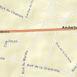 Anderlues Street Map