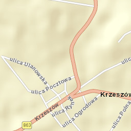 Krzeszów Street Map