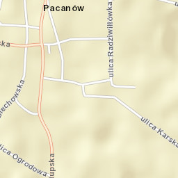 Pacanów Street Map