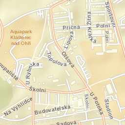 Klášterec nad Ohří Street Map