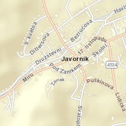 Javorník Street Map