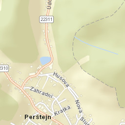Perštejn Street Map