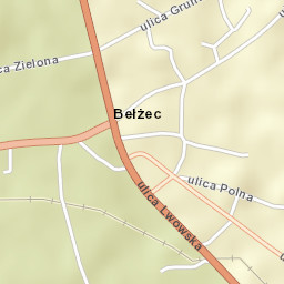 Bełżec Street Map