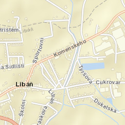 Libáň Street Map