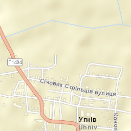 Uhniv Street Map