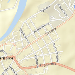 Černčice Street Map