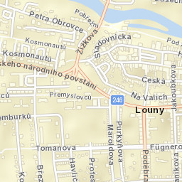 Louny Street Map