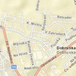 Dobruška Street Map