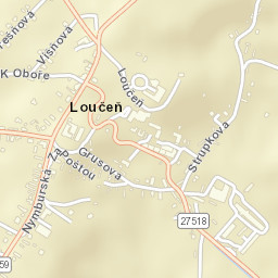 Loučeň Street Map