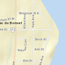 Lac du Bonnet Street Map