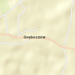 Gręboszów Street Map