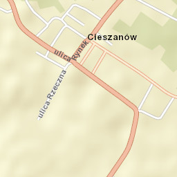 Cieszanów Street Map