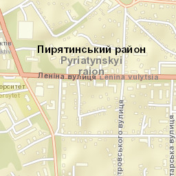 Pyriatyn Street Map