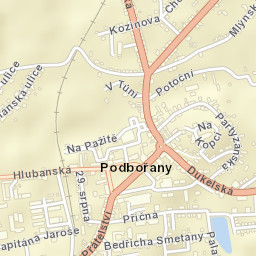 Podbořany Street Map