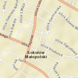 Sokołów Małopolski Street Map