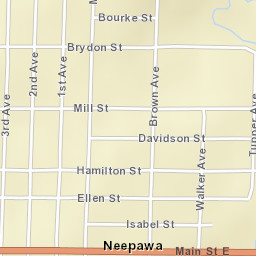 Neepawa Street Map