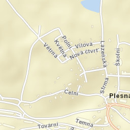 Plesná Street Map