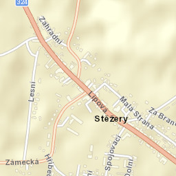 Stěžery Street Map