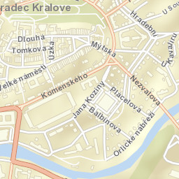 Hradec Králové Street Map