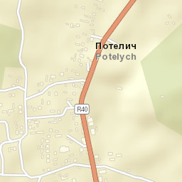 Potelych Street Map